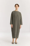 DIAMOND QUILTED DRESS - SLATE