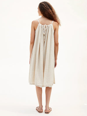 DOUBLE LAYERED DRESS - NATURAL