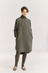 DIAMOND QUILTED PAINTER DRESS - SLATE