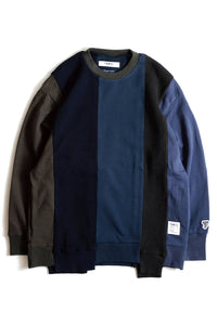 PATCHWORK SWEATSHIRT - NAVY