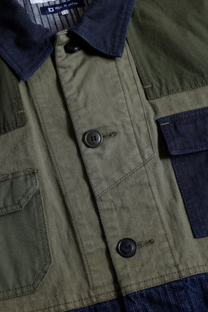 COVERALL JACKET RINSE - KHAKI