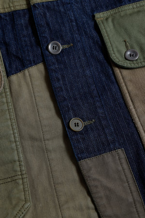 COVERALL JACKET RINSE - KHAKI