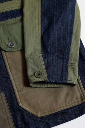 COVERALL JACKET RINSE - KHAKI