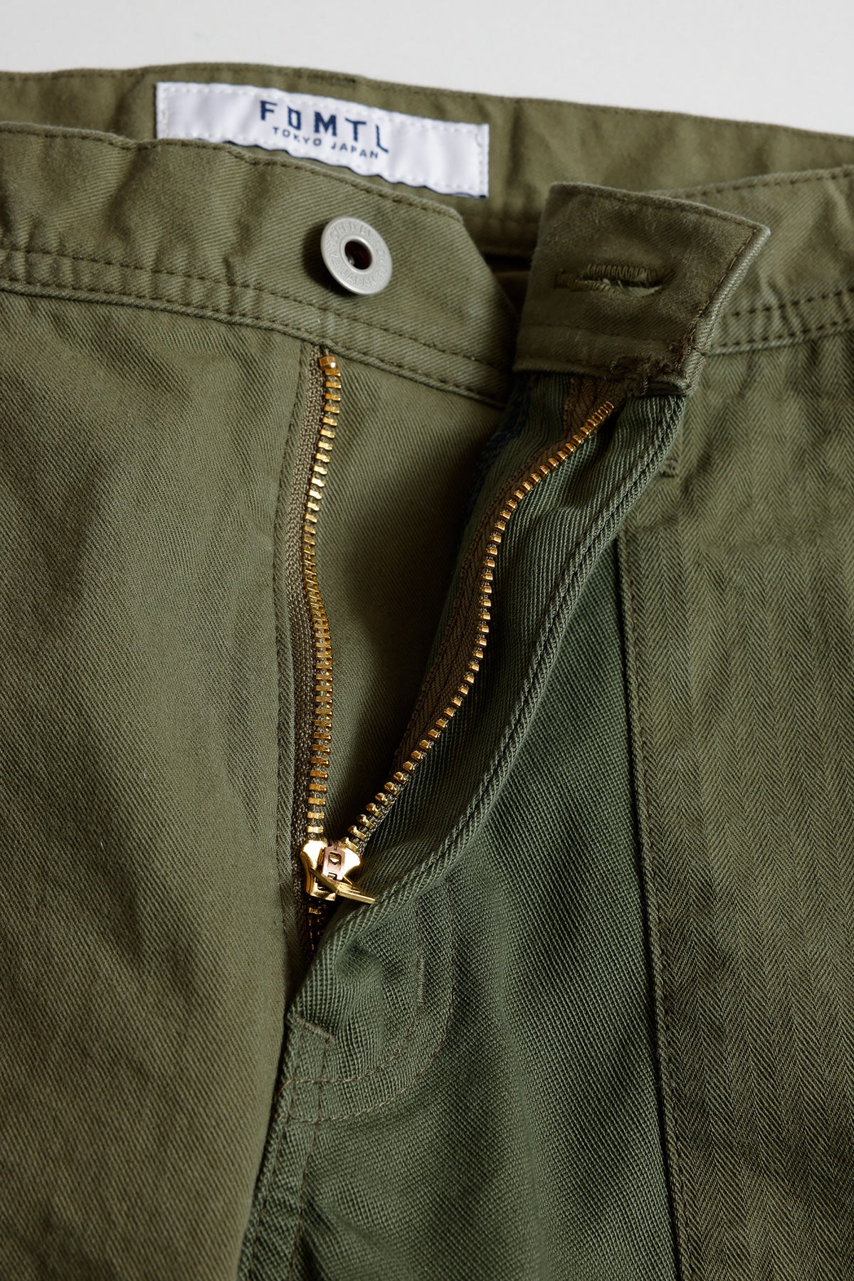 PATCHWORK WIDE PANTS RINSE - KHAKI