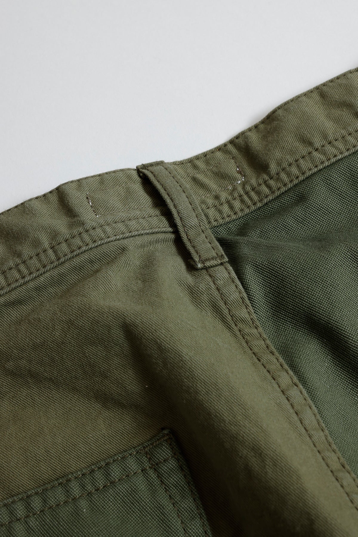 PATCHWORK WIDE PANTS RINSE - KHAKI