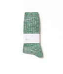 GOOD BASICS MELANGE SOCKS - GREEN / NATURAL