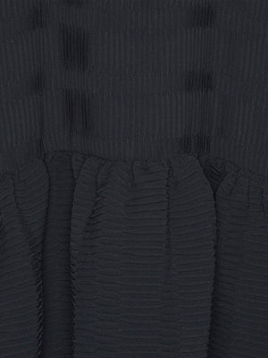 HILLY PLISSE DRESS - BLACK