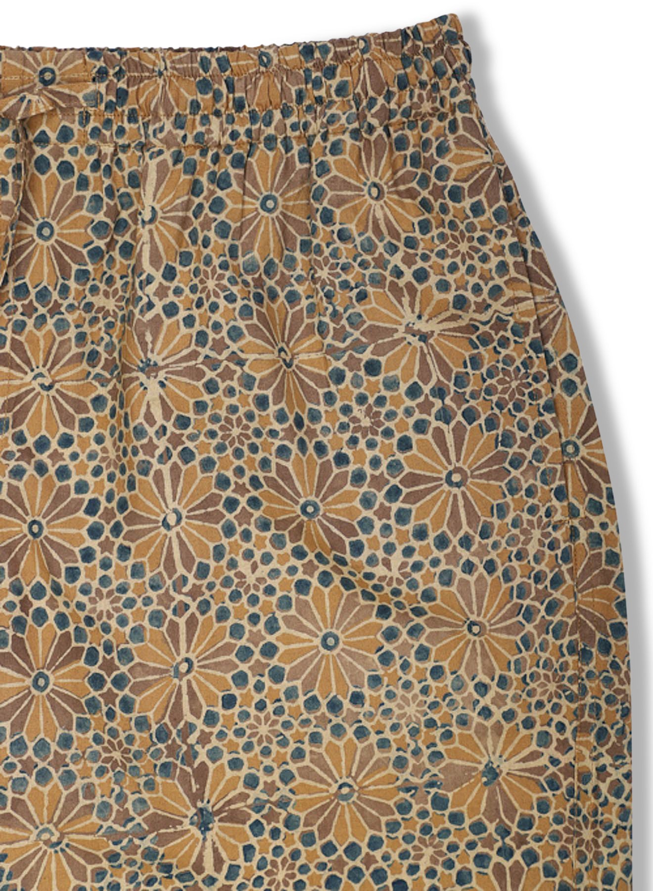ALGHERO BEACH SHORTS - GOLD FLOWERS