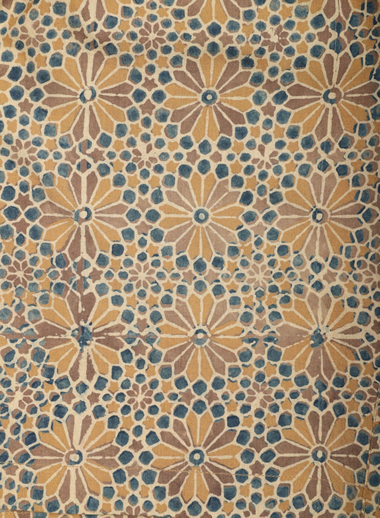 ALGHERO BEACH SHORTS - GOLD FLOWERS