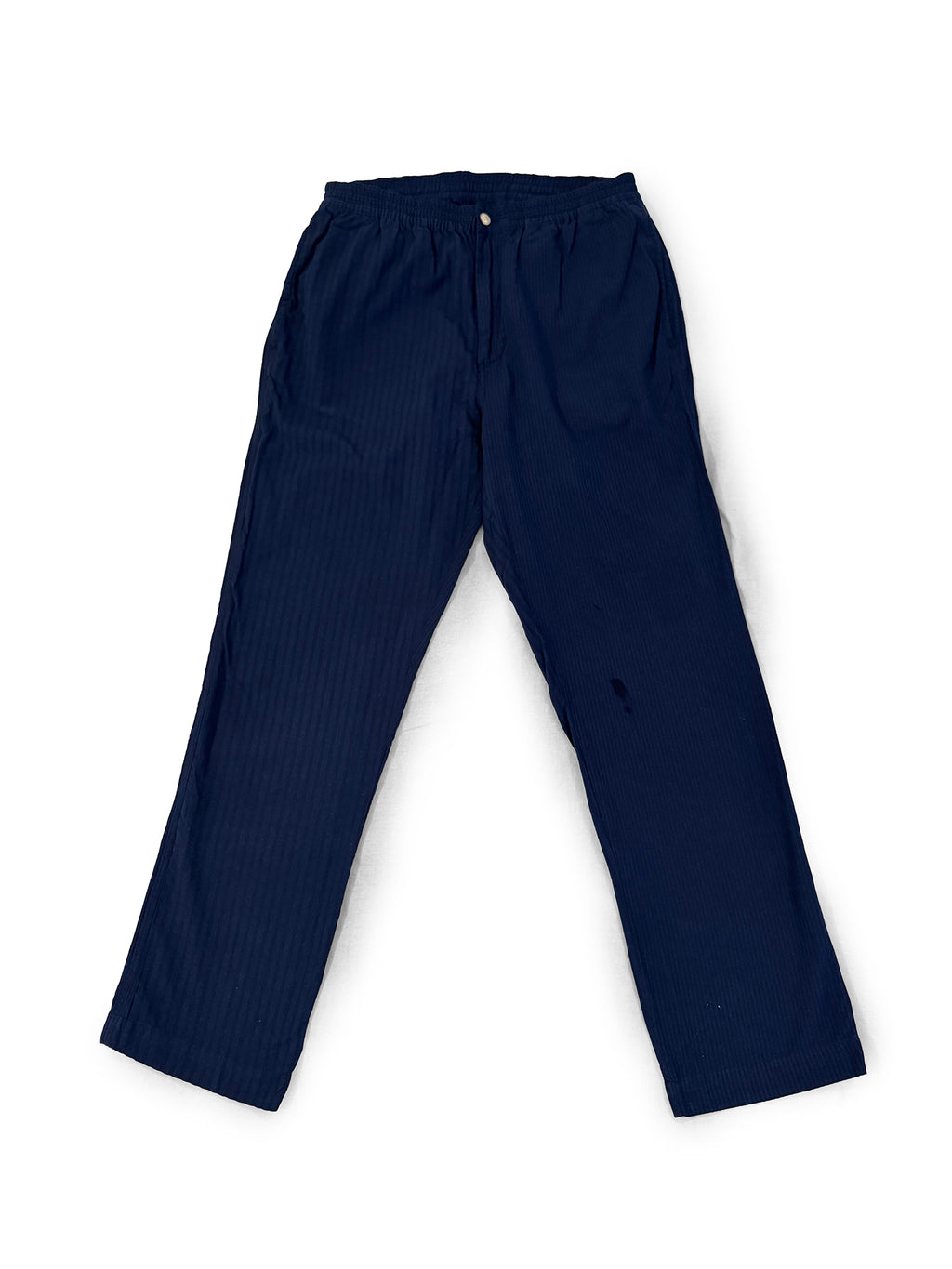 ENGINEERED SEERSUCKER WEAVE DRAWSTRING TROUSER - NAVY