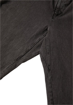 STRETCH PEG-TOP TROUSERS - FADED BLACK