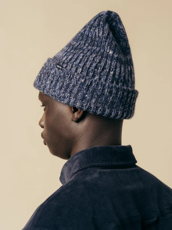 ISLA BEANIE MARL MARINO WOOL - NAVY