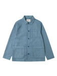 ORMISTON LINEN WAFFLE JACKET - DENIM BLUE