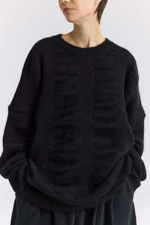 WATERFALL SWEATER - BLACK