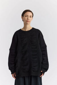 WATERFALL SWEATER - BLACK