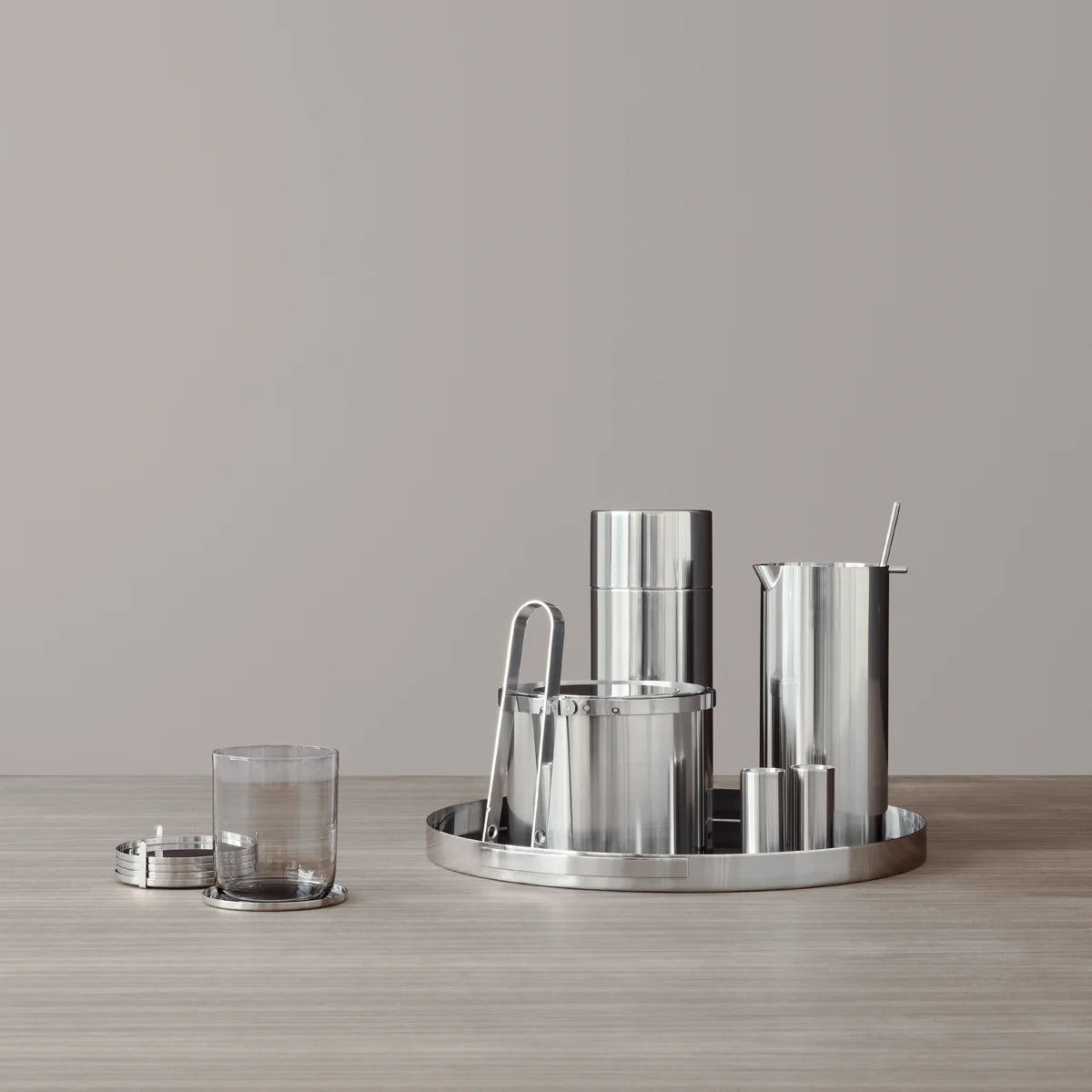 ARNE JACOBSEN SERVING TRAY - STAINLESS STEEL