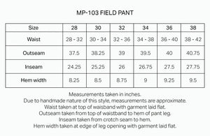 MP-103 FIELD PANTS - PONDEROSA KANTHA