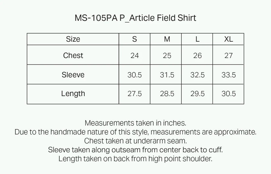 MS-105PA P_ARTICLE FIELD SHIRT - ANTHRACITE