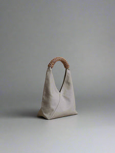 WOVEN TRIANGLE BAG SMALL - IVORY