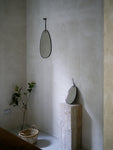 WOVEN PEBBLE MIRROR LARGE - BLACK