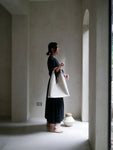 WOVEN TRIANGLE BAG LARGE - IVORY