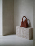 WOVEN TRIANGLE BAG SMALL - OCHRE