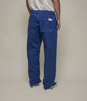 DRAW STRING PANTS ORGANIC COTTON, BROKEN TWILL - INK BLUE