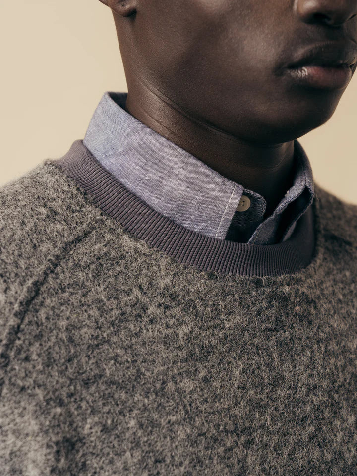 JUNCTION SWEATSHIRT ITALIAN WOOL - GREY