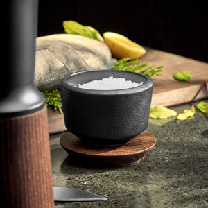 SALT CELLAR WITH LID - THERMO ASH / BLACK