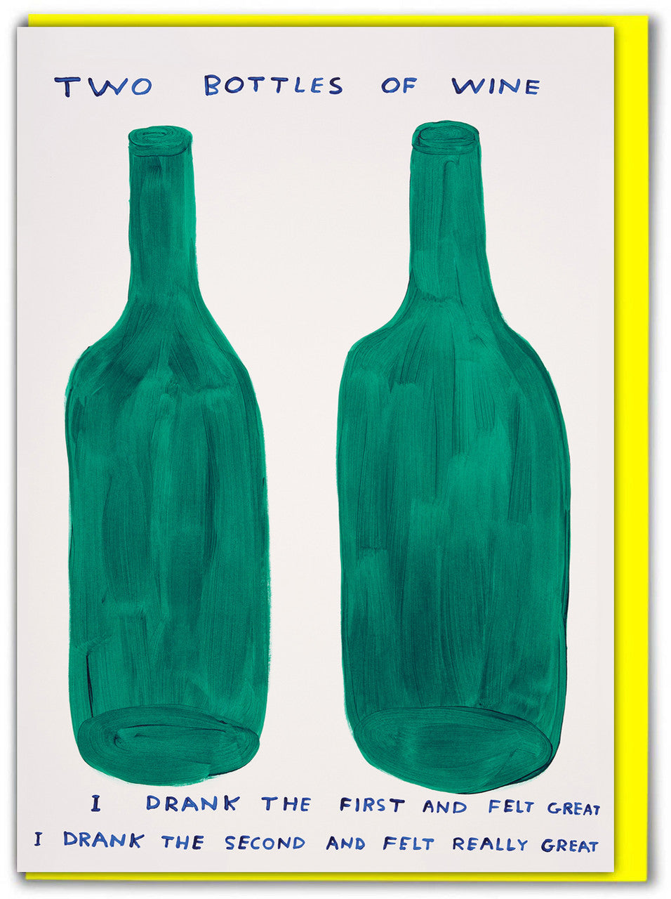 TWO BOTTLES OF WINE - CARD BY DAVID SHRIGLEY