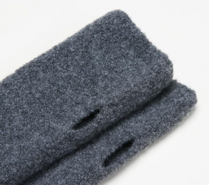 SEAMLESS HAND WARMER WOOL FLEECE - DARK GREY