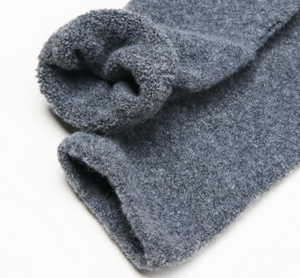 SEAMLESS HAND WARMER WOOL FLEECE - DARK GREY