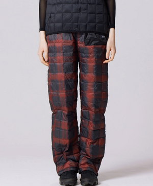 MOUNTAIN LIGHT DOWN PANTS - BLACK / RED CHECK