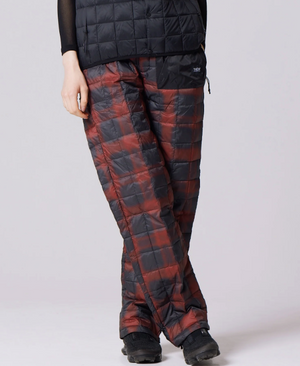 MOUNTAIN LIGHT DOWN PANTS - BLACK / RED CHECK