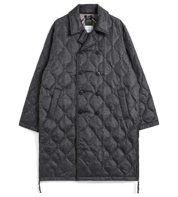 DOUBLE BREASTED DOWN COAT - PAISLEY