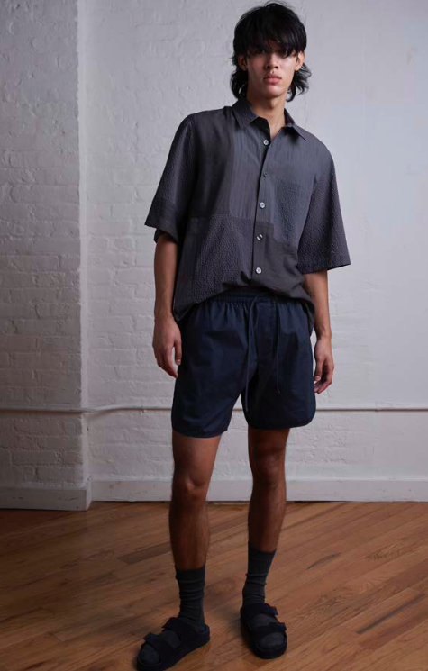 COTTON TRACK SHORTS - MIDNIGHT BLUE