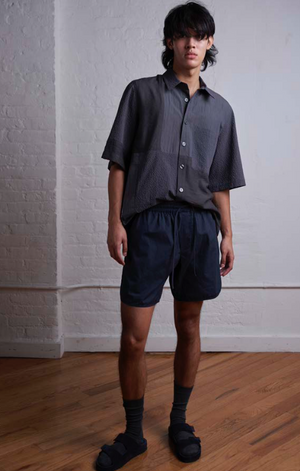 COTTON TRACK SHORTS - MIDNIGHT BLUE