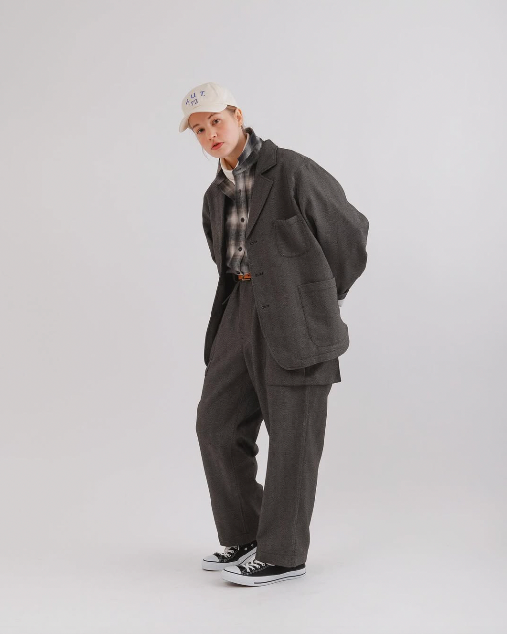 TECHTWEED BBT JACKET - GREY HERRINGBONE