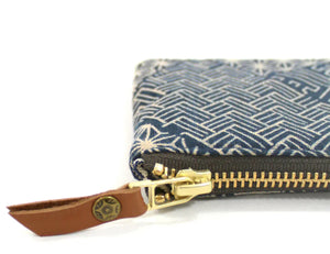 ZIPPER WALLET - INDIGO SMALL MULTI