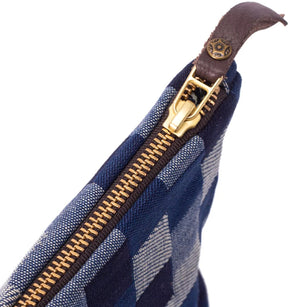 STAND-UP POUCH - BLUE PATCHWORK