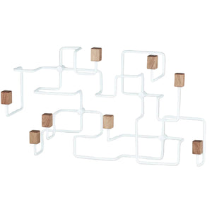 UNDERGROUND COAT RACK - WHITE OAK / WHITE