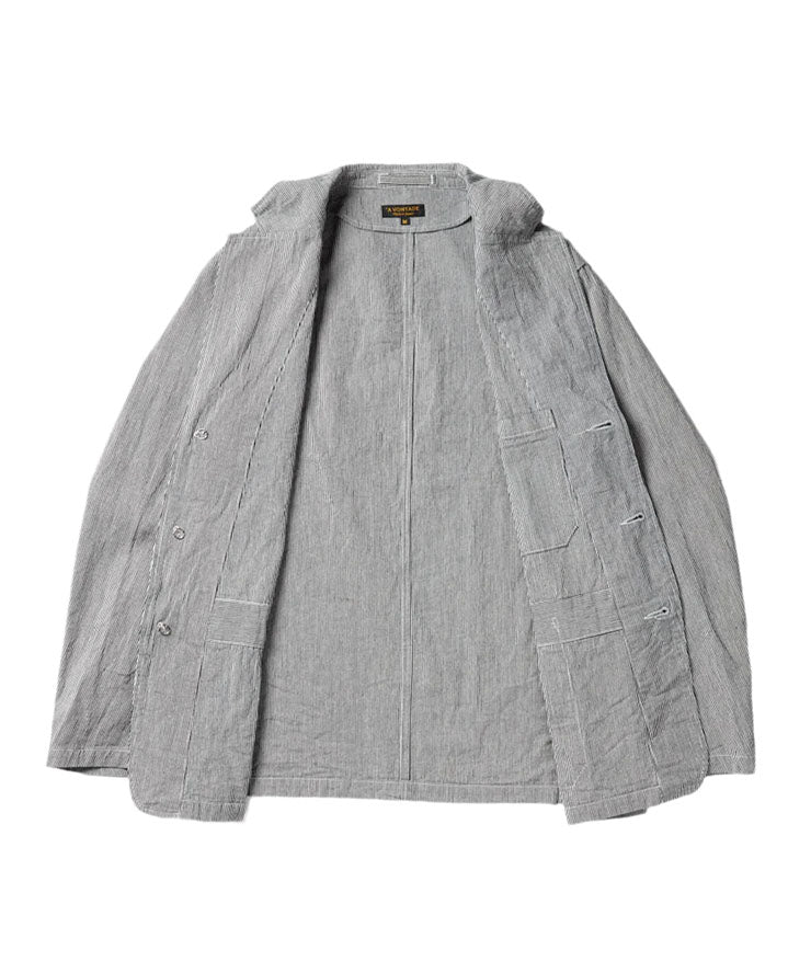 BRITISH 3B JACKET - INDIGO PINSTRIPE