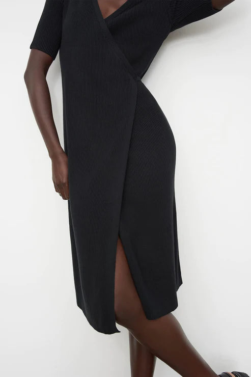 ANNIE WRAP DRESS - BLACK