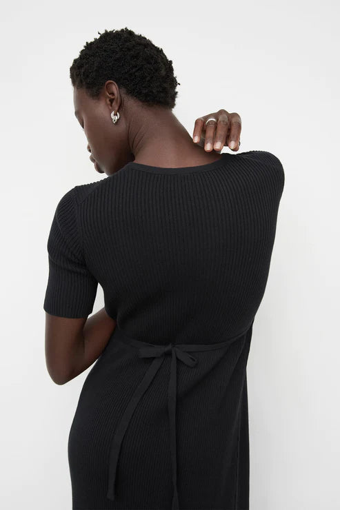 ANNIE WRAP DRESS - BLACK