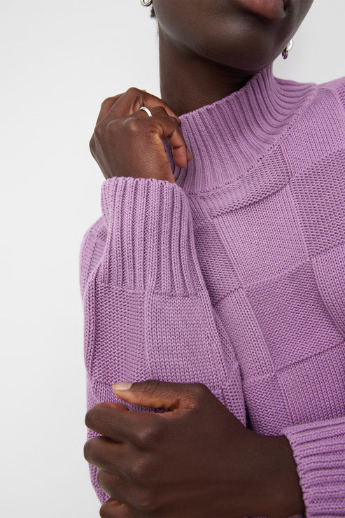 BASKET SWEATER - ORCHID