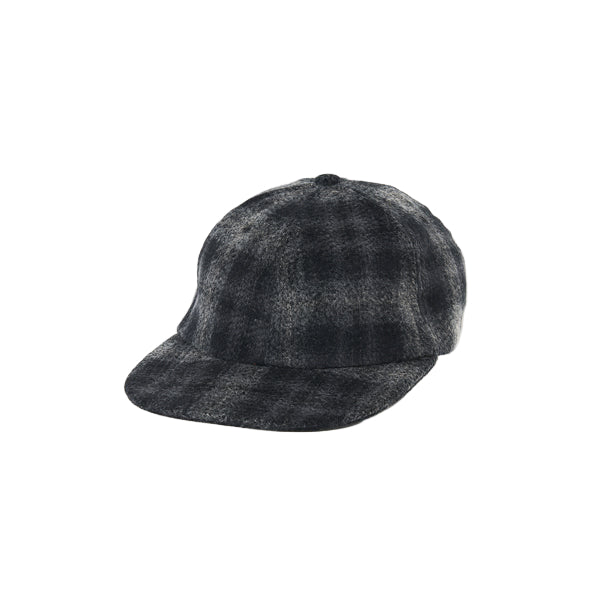 NEEDLE CHECK BASEBALL CAP - BLACK CHECK