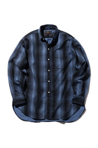 BEAMS PLUS BD FLANNEL SHIRT - NAVY