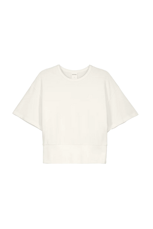 BOXY RIB TEE - WHITE