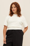 BOXY RIB TEE - WHITE