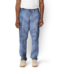 LISBOA HANDLOOM IKAT WEAVE DRAWSTRING PANTS - BLUE IKAT